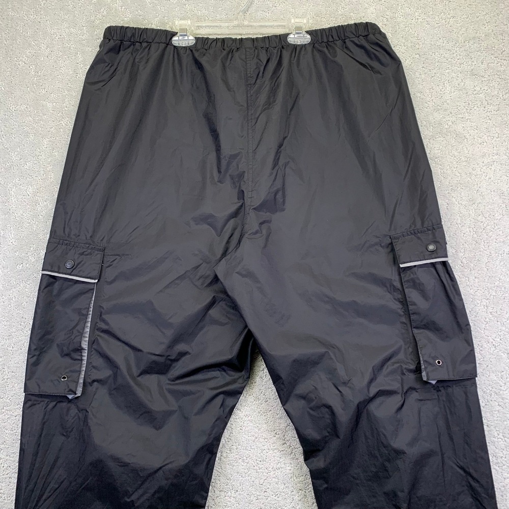 Stearns Dry Wear Pants‎ Mens XXL Black Nylon Cargo Rain Snap Ankle Waterproof - Picture 7 of 12
